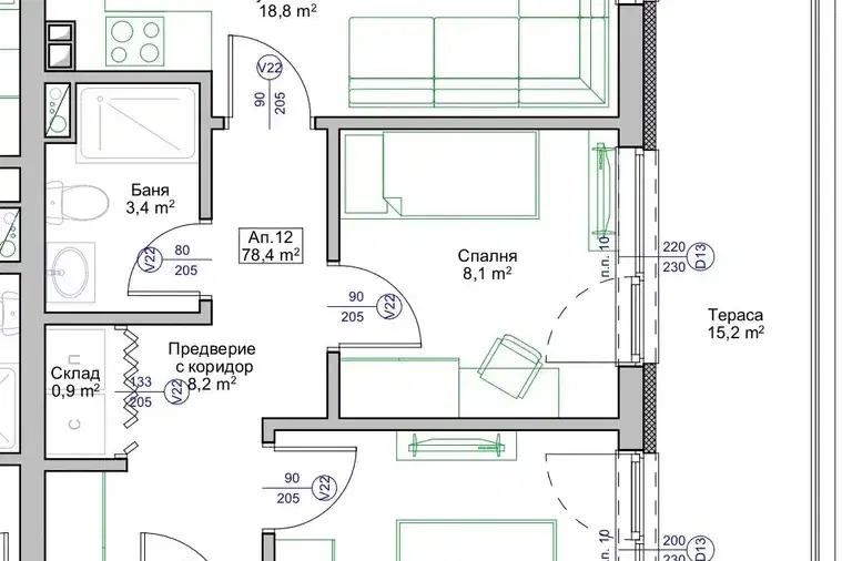 Двустаен апартамент в Бургас, Поморие
