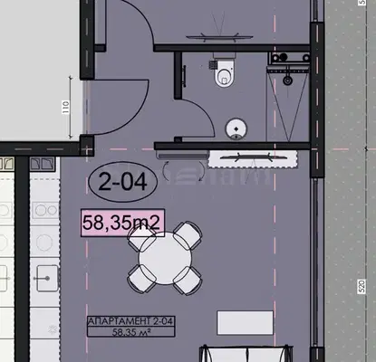 Снимка 3 — Двустаен апартамент в Пазарджик, Велин