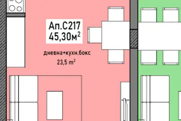 1-bedroom apartment in Burgas, Bratya Miladinovi