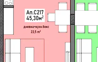 Двустаен апартамент с тераса в нова сграда в Братя Миладинови, Бургас