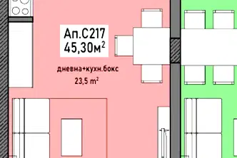 Двустаен апартамент с тераса в нова сграда в Братя Миладинови, Бургас