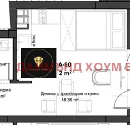 Снимка 2 — Едностаен апартамент в Пловдив, Кючук Париж