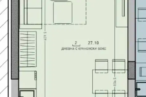 1-bedroom apartment in Sofiya, Malinova Dolina