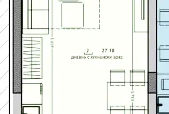 Светъл едностаен апартамент с тераса в Малинова долина, София