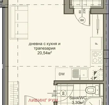 Снимка 4 — Едностаен апартамент с балкон в нова сграда във Варна