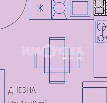 Photo 2 — One-room brick apartment with southeast aspect in Vladislavovo, Varna