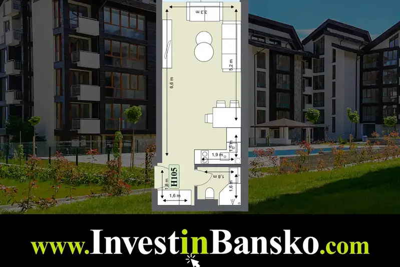 1-bedroom apartment in Oblast Blagoevgrad, Bansko
