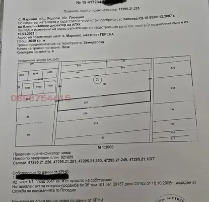 Снимка 4 — Парцел в Пловдив, с. Марково