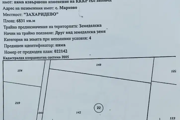Парцел в Пловдив, с. Марково