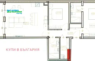 Тристаен апартамент в Кайсиева ина