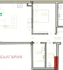 Тристаен апартамент в Кайсиева ина