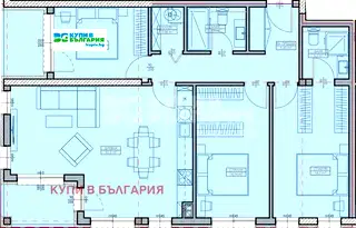 Тристаен апартамент в Кайсиева ина