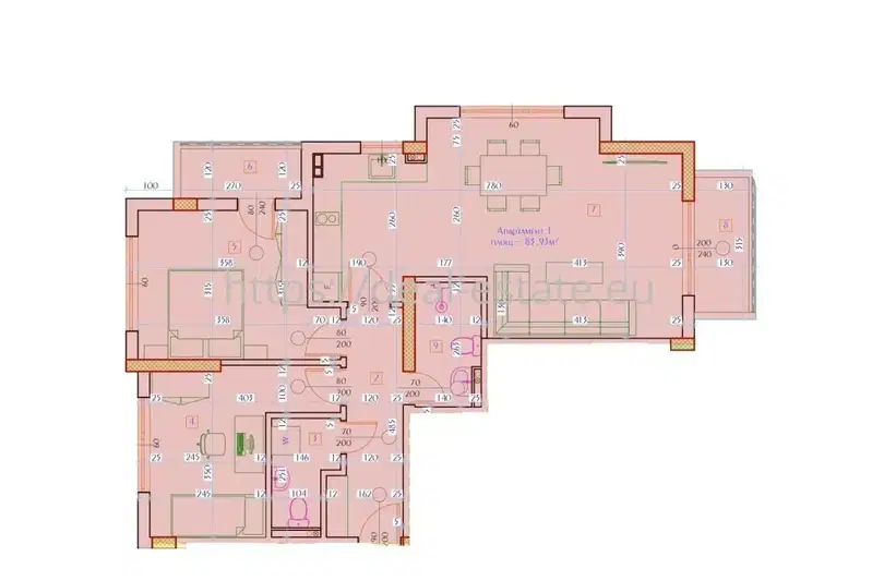 3-bedroom apartment in Благоев, Баларбаши