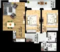 Снимка 3 — Просторен 3-стаен апартамент в бутикова сграда в Беломорски, Пловдив