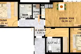 Тристаен апартамент с две тераси в Беломорски, Пловдив