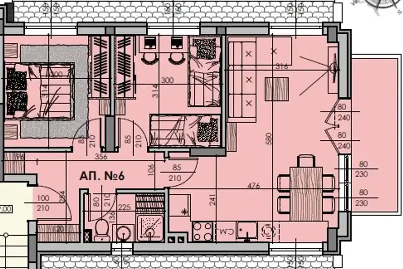 3-bedroom apartment in Shumen, Bolnicata