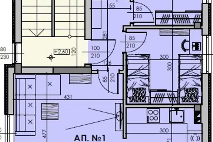 3-bedroom apartment in Shumen, Bolnicata