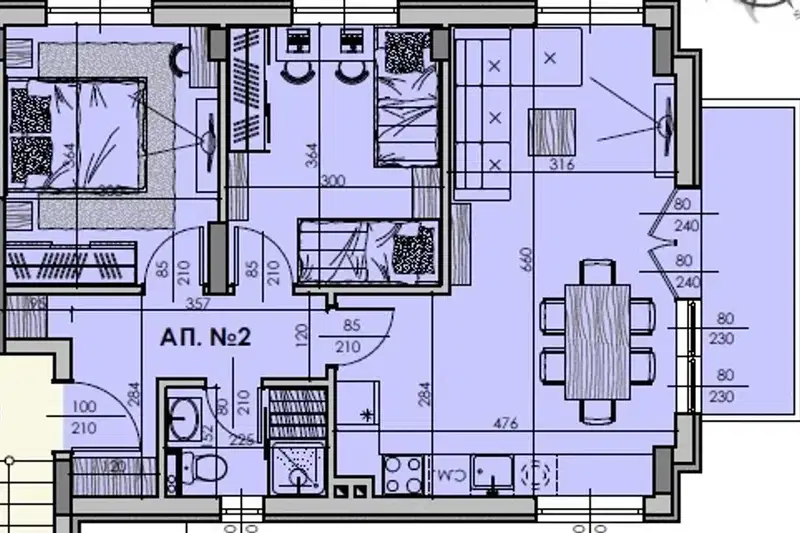 3-bedroom apartment in Shumen, Bolnicata