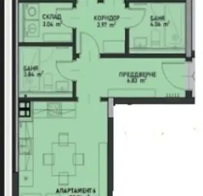 Снимка 2 — Тристаен апартамент 108 кв.м. в Център, ново строителство