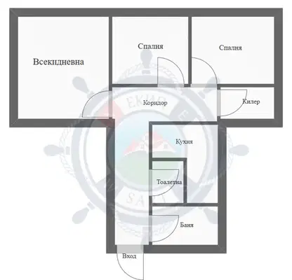 Снимка 2 — Тристаен апартамент във Варна, Цветен квартал