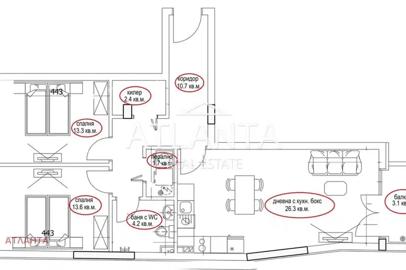 3-bedroom apartment in Varna, Cveten Kvartal