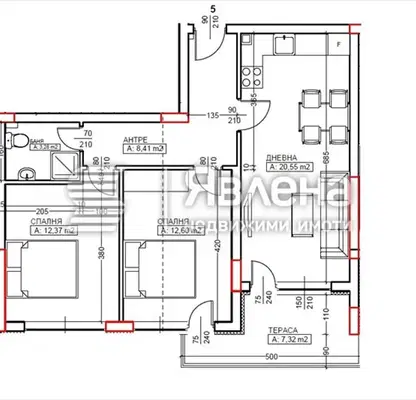 Photo 2 — Three-room apartment in Elenovo 2 with terrace in Blagoevgrad