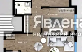 Слънчев тристаен апартамент с две спални в Горубляне, София