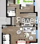 Слънчев тристаен апартамент с две спални в Горубляне, София
