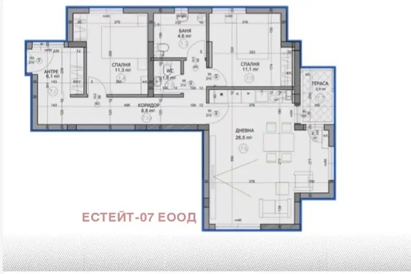 3-bedroom apartment in Plovdiv, Hristo Smirnenski