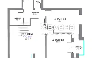 Тристаен апартамент с две тераси в Каменица 1, Пловдив