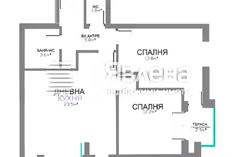Тристаен апартамент с две тераси в Каменица 1, Пловдив