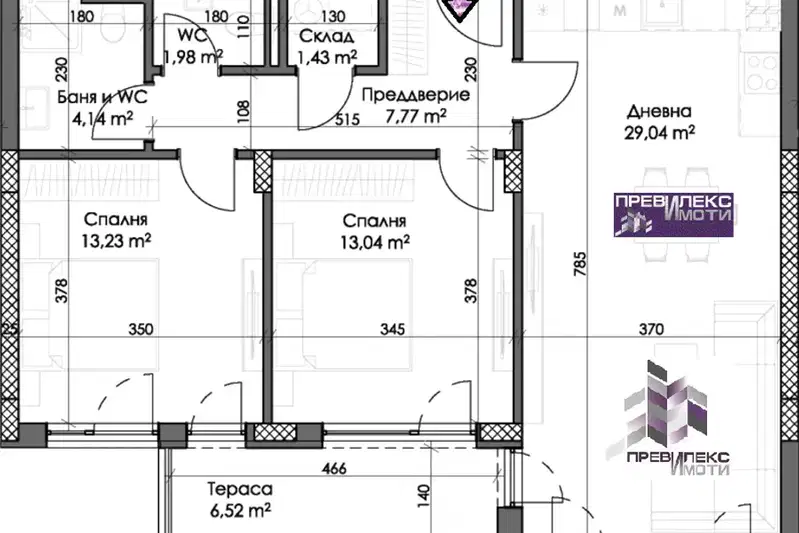 3-bedroom apartment in Plovdiv, Kamenica 2