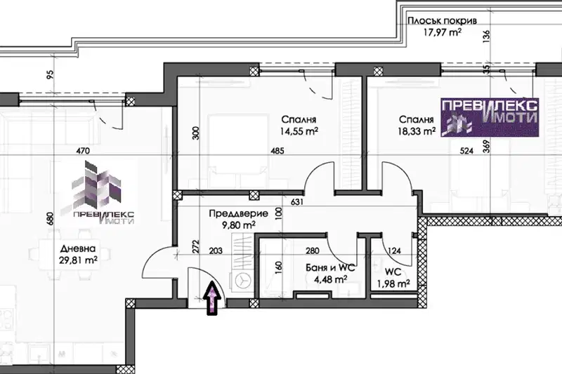3-bedroom apartment in Plovdiv, Kamenica 2