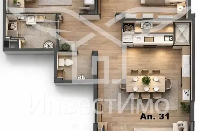 3-bedroom apartment in Sofiya, Karpuzica