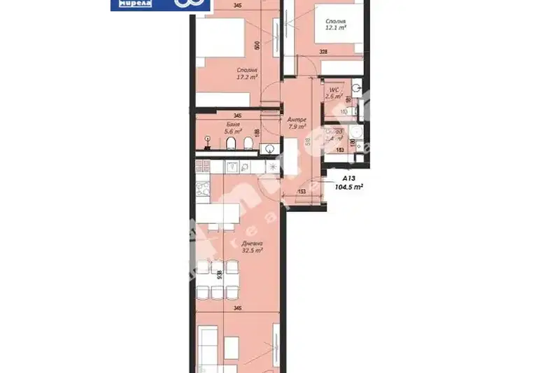 3-bedroom apartment in Sofiya, Krystova Vada