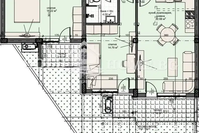 3-bedroom apartment in Plovdiv, Kyrshiyaka
