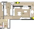 Снимка 2 — Тристаен апартамент с голяма тераса в кв. Левски В, София