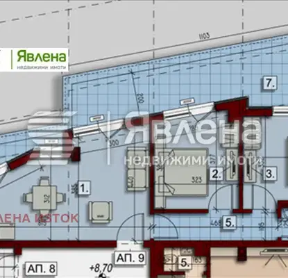 Снимка 2 — Тристаен апартамент с две тераси в Люлин 10, София