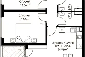 Тристаен апартамент с две бани и тераса в Люлин 9, София