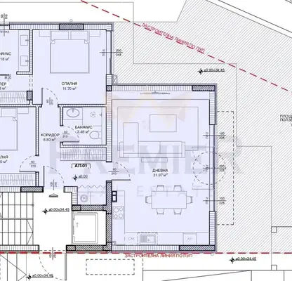 Снимка 2 — Четиристаен апартамент с панорамни тераси в Долна Трака, Варна