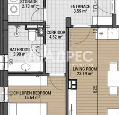 Photo 3 — Three-room apartment with spacious living area in m-t Kambanite, Sofia