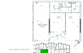 Тристаен тухлен апартамент с голям балкон в Малинова долина, София
