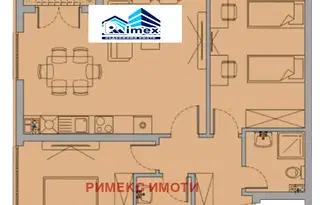 Просторен 3-стаен апартамент с модерна архитектура в Малинова долина