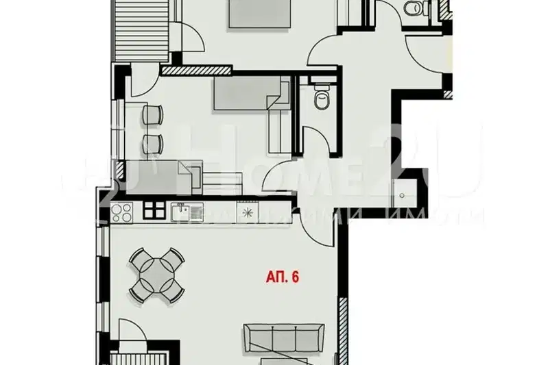 Three-room apartment with south aspect in Manastirski Livadi