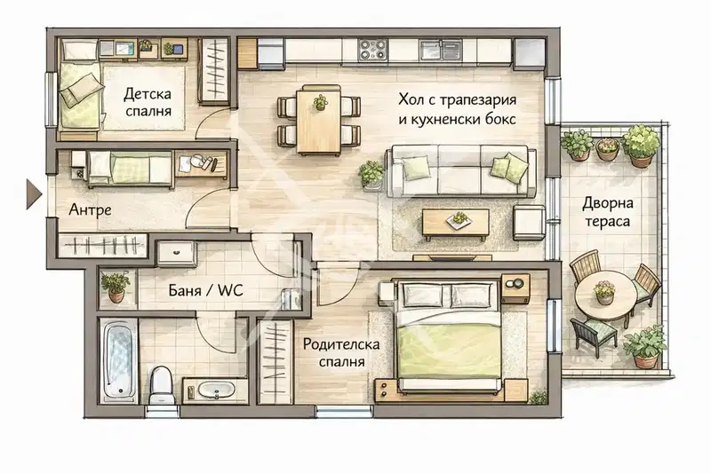 3-bedroom apartment in Sofiya, Manastirski Livadi