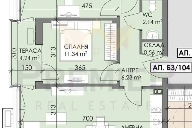 3-bedroom apartment in Burgas, Meden Rudnik - Zona B