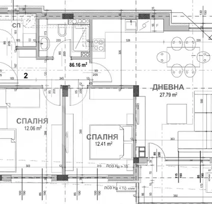 Снимка 2 — Тристаен апартамент в Стара Загора, Самара 3