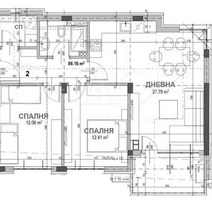 Снимка 3 — Тристаен апартамент в Стара Загора, Самара 3