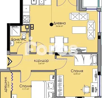 Снимка 2 — Тристаен апартамент в Сарафово с предстоящ акт 14 и ново строителство