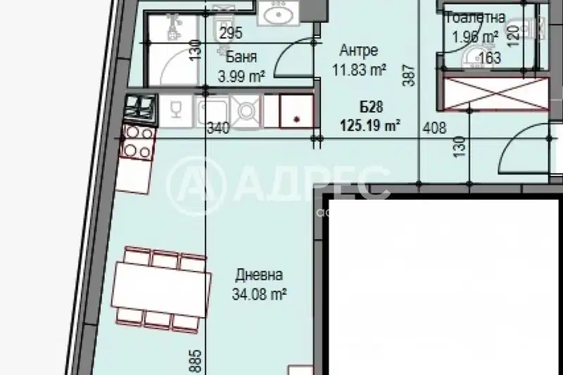 3-bedroom apartment in Sofia, Suhata Reka